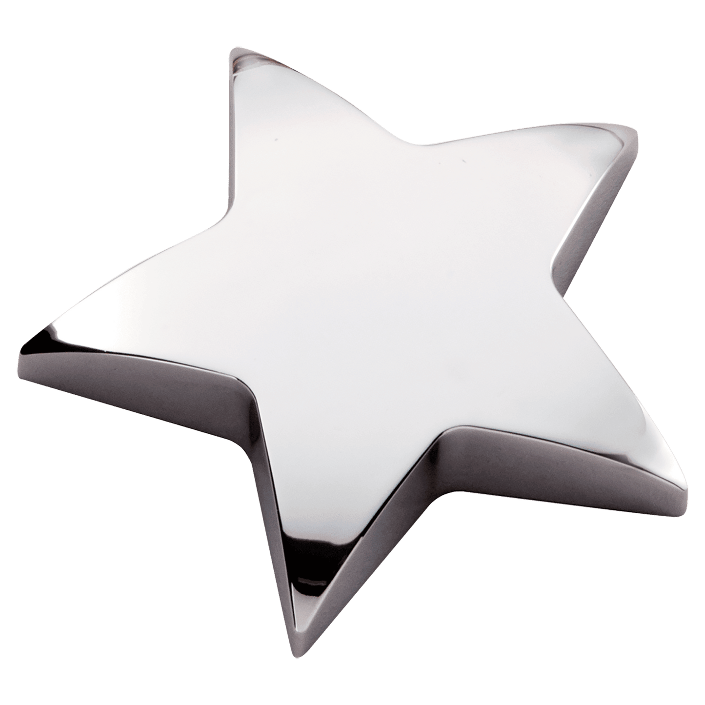 4" x 4" Chrome Plated Metal Star Paperweight