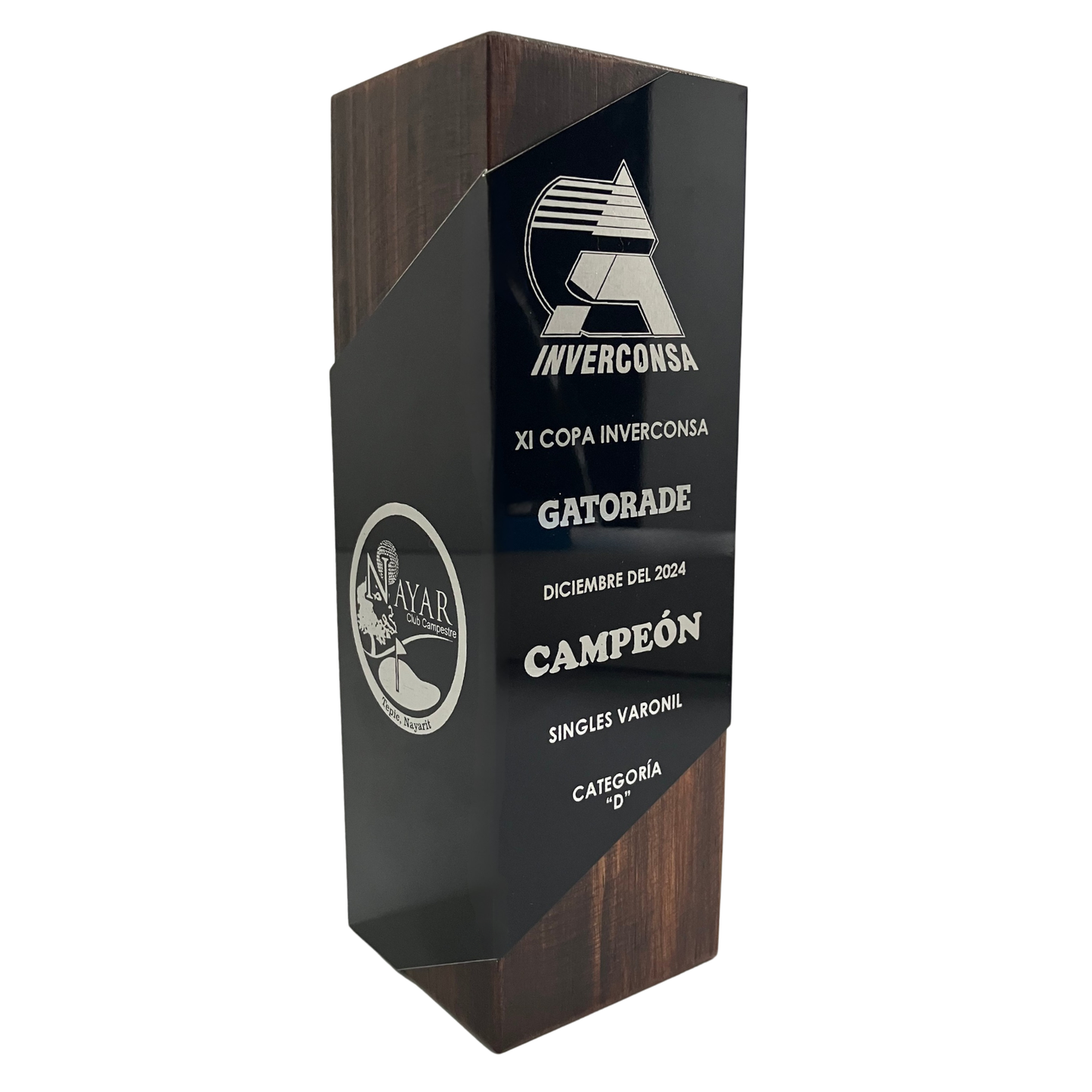 RME103. Trofeo de Madera con Placa Metálica