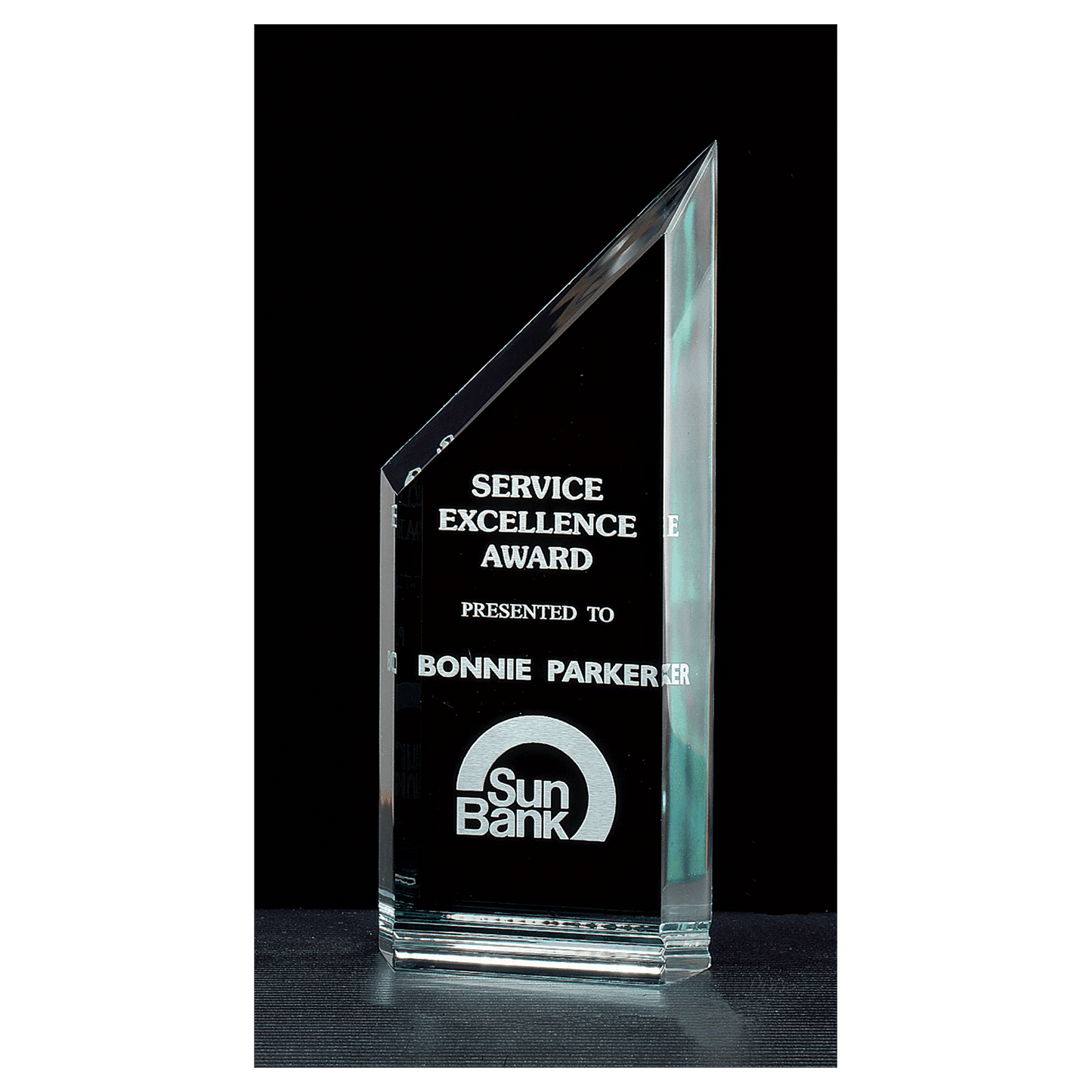3 1/4" x 8" Zenith Series Jade Acrylic Free Standing Award