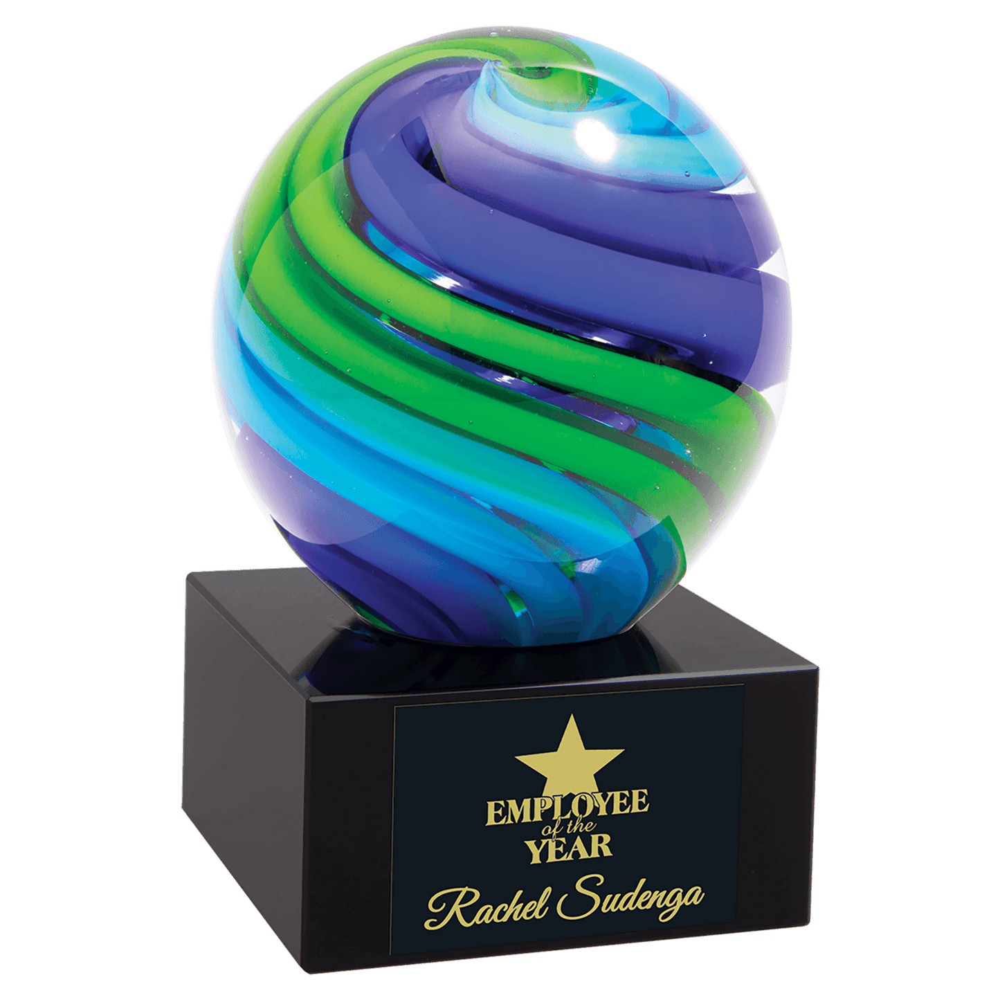 Blue & Green 5" Two-Tone Sphere