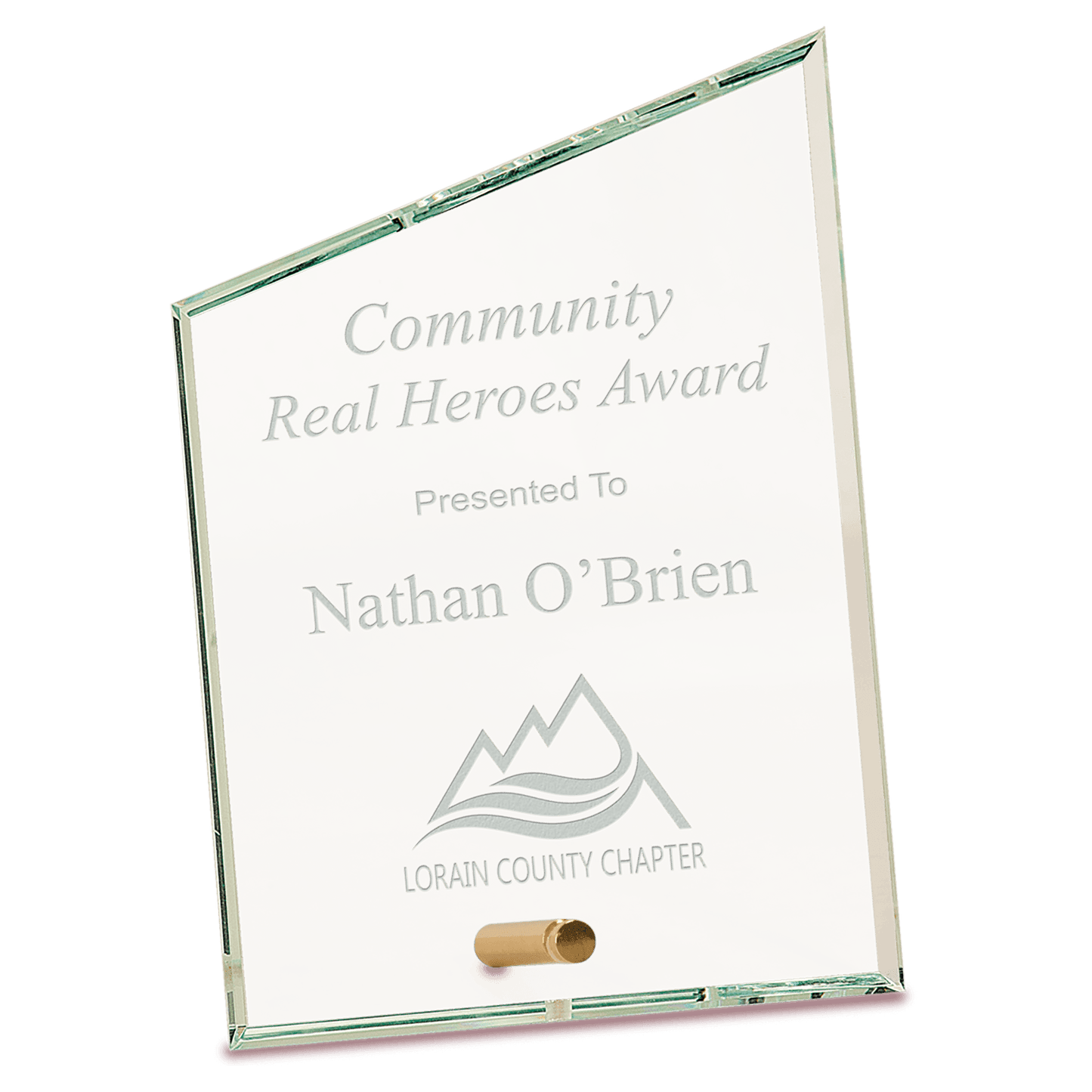 5" x 7" Clear Slant Rectangle CrystalEdge Glass