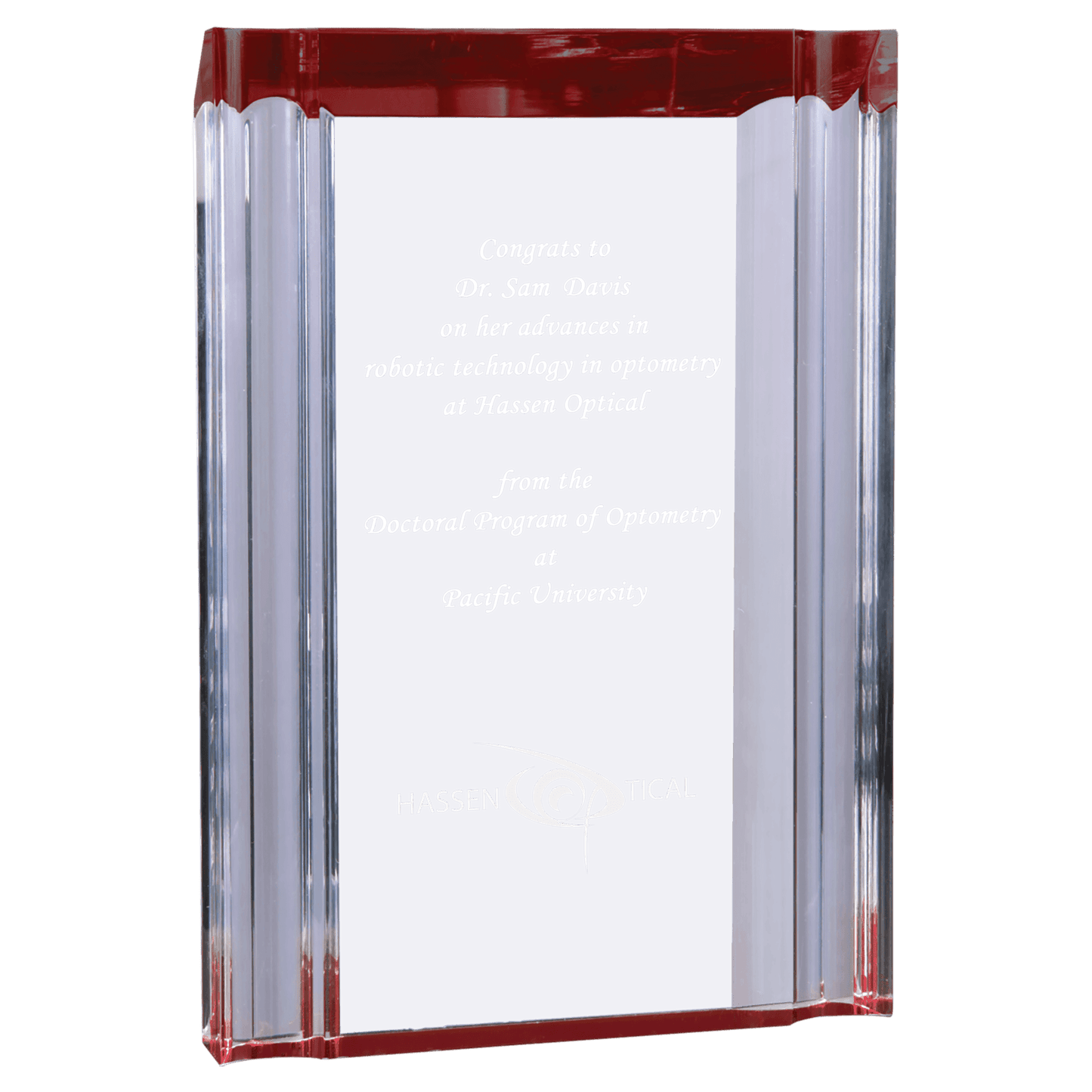 Red 5" x 7" Channel Acrylic