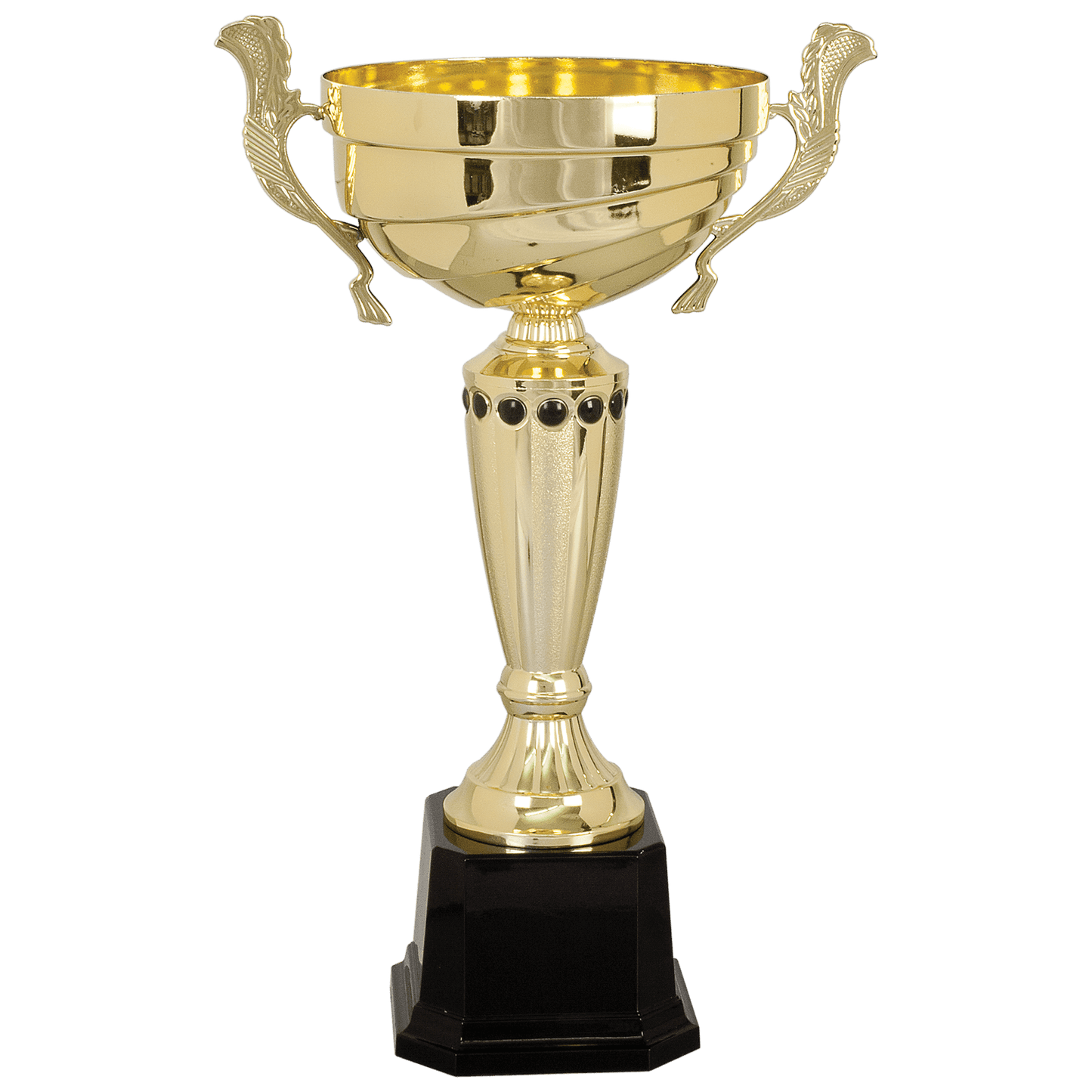 Gold 3 14 1/2" Completed Metal Cup Trophy on Plastic Base