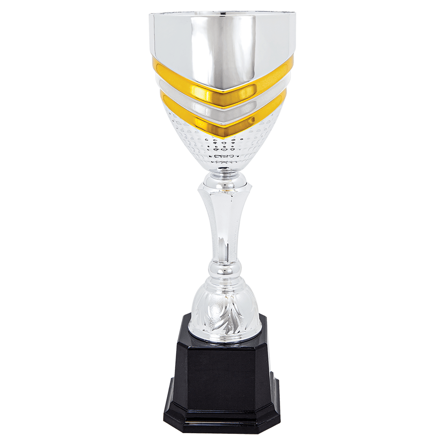 13 13 1/4" Completed Metal Cup Trophy on Plastic Base