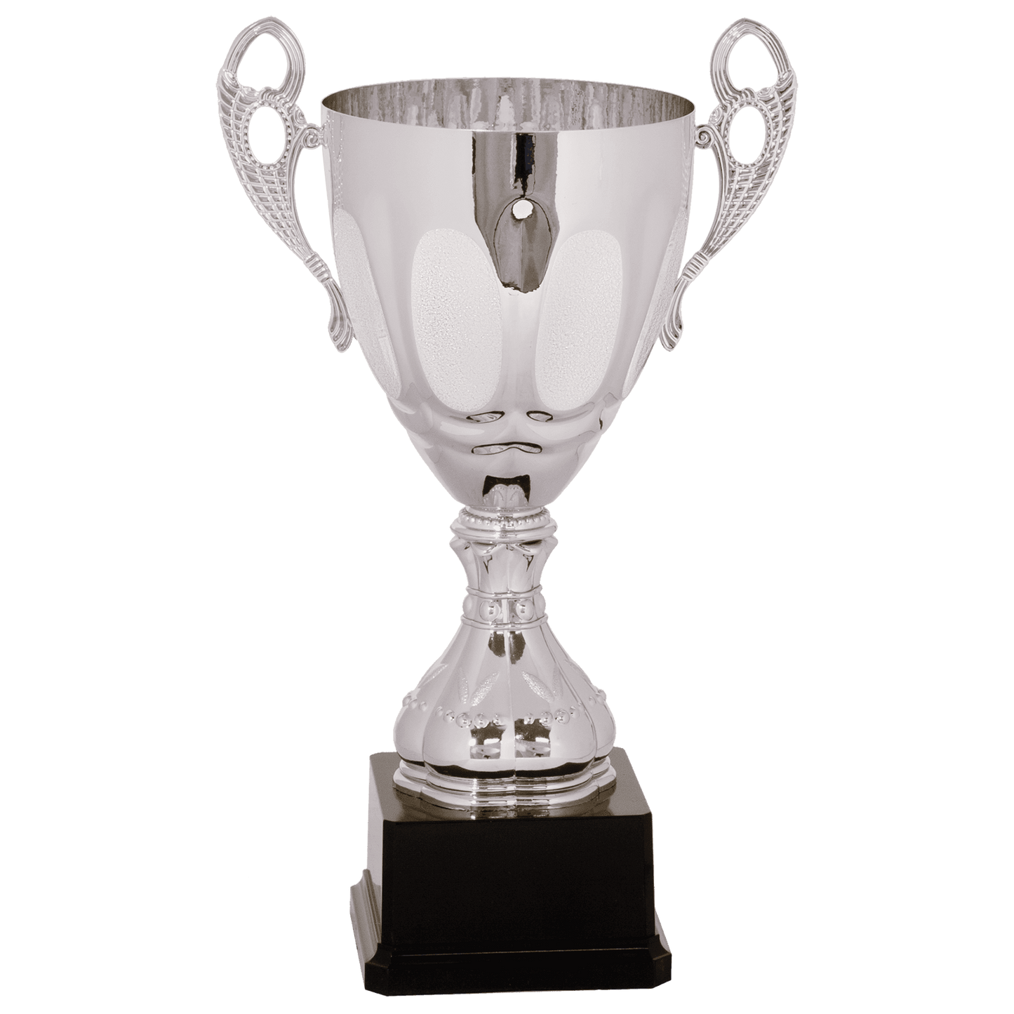 Silver 14" Completed Metal Cup Trophy on Plastic Base