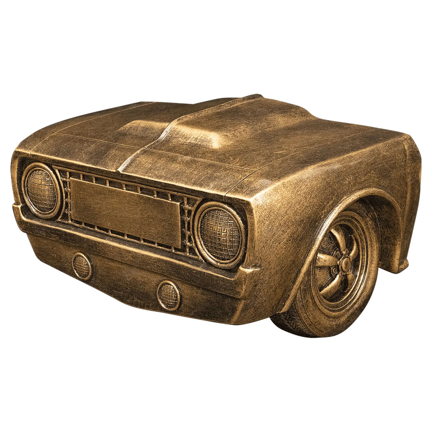 8 1/8" x 4 1/4" Antique Gold Car Grill Resin