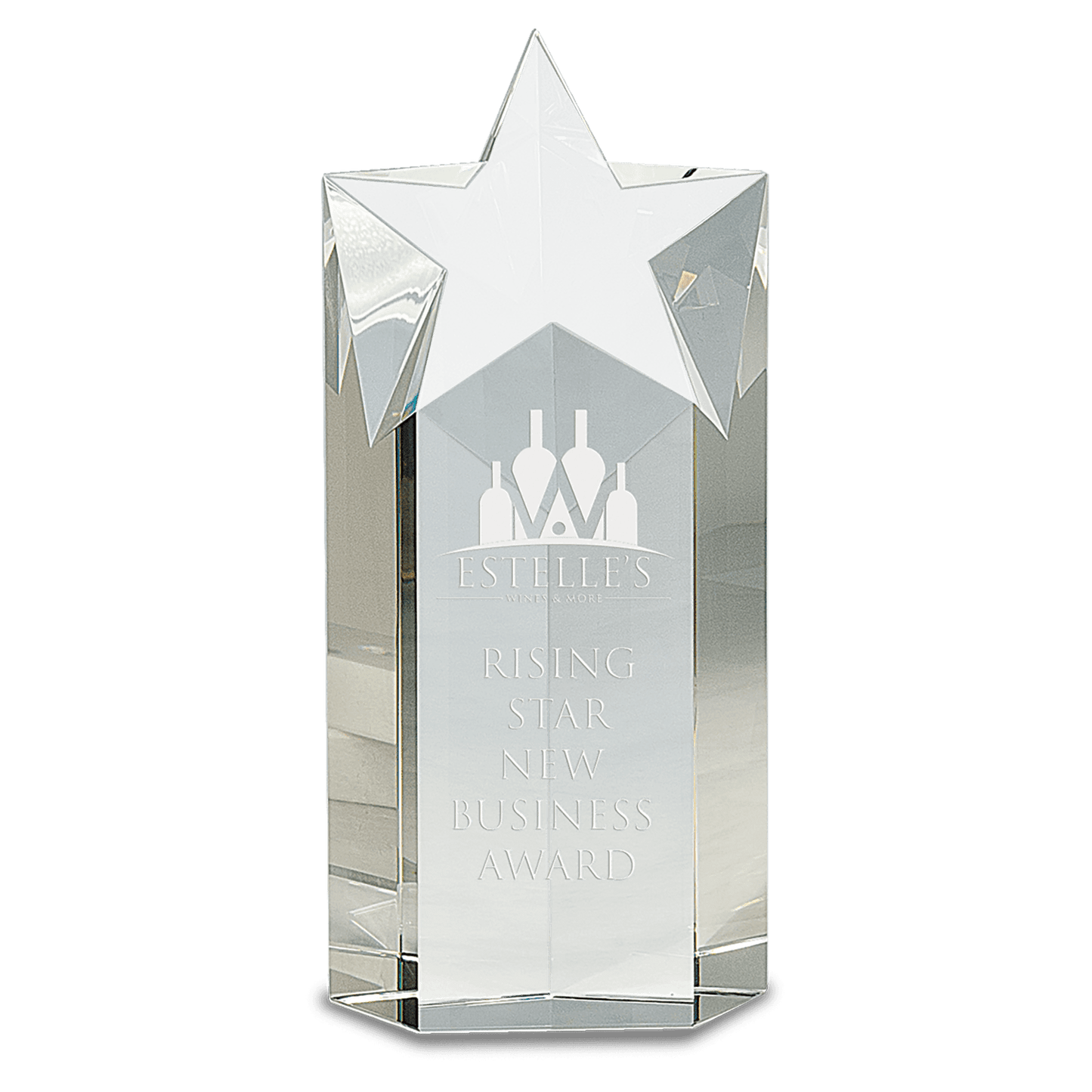 9" Clear Crystal Star Column