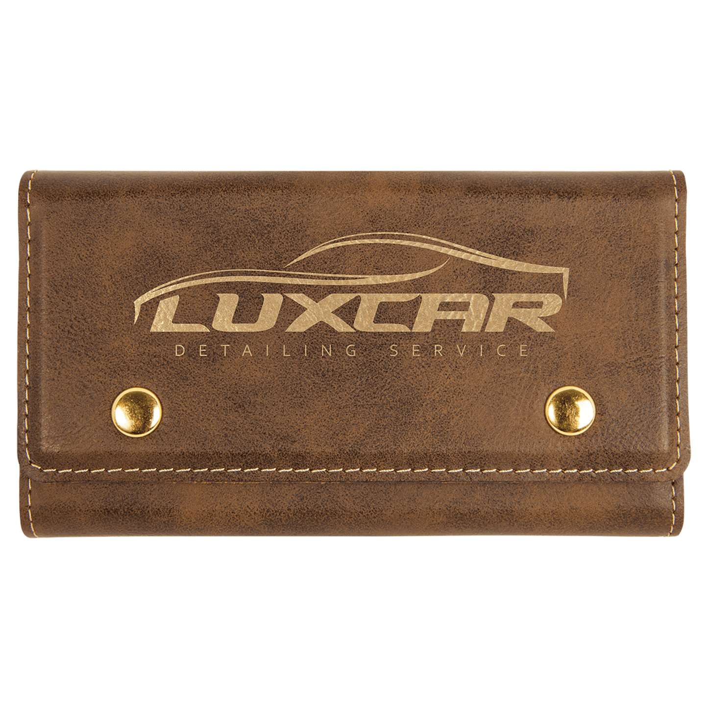 Rustic/Gold Laserable Leatherette Card & Dice Set