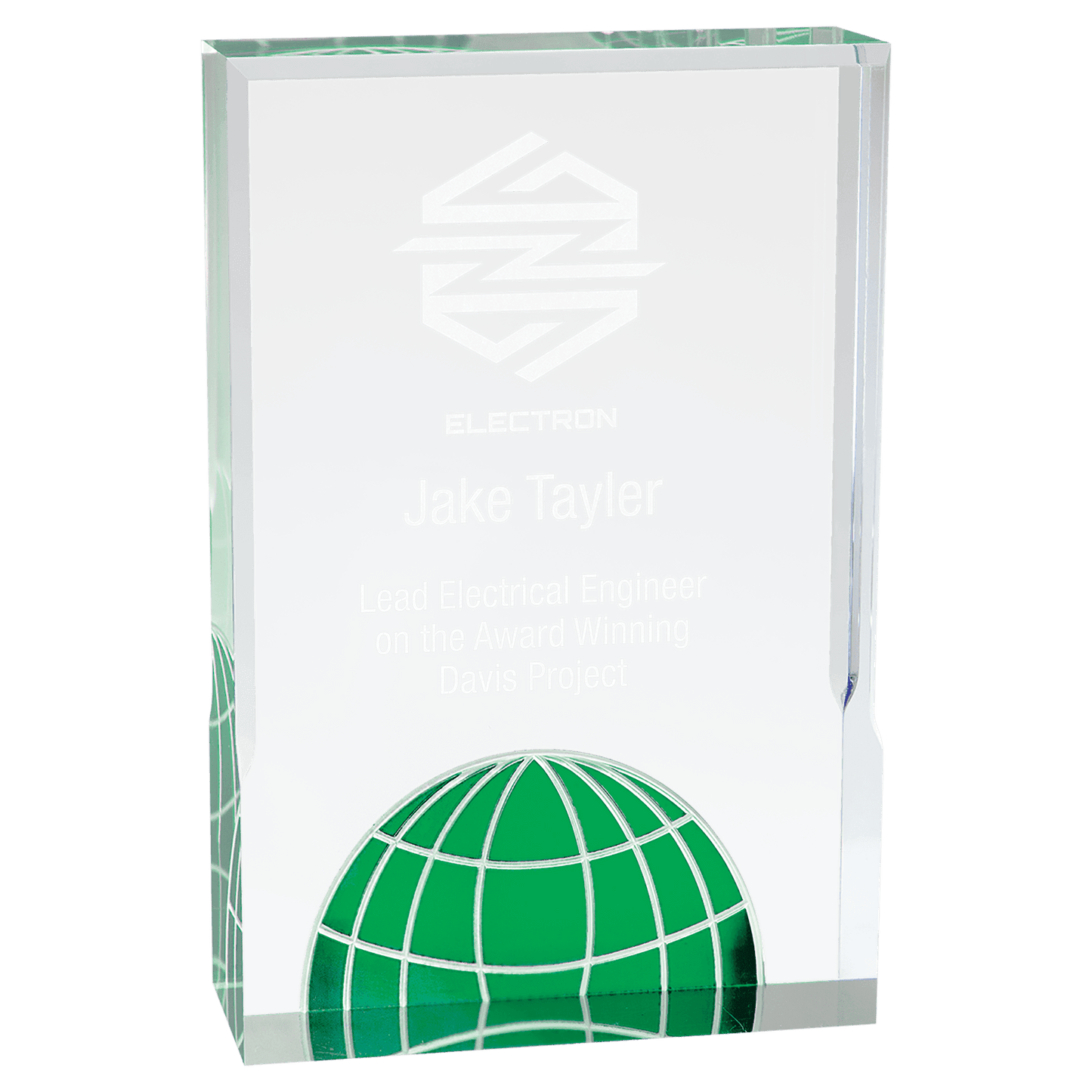 Green 5" x 7" Globe Acrylic