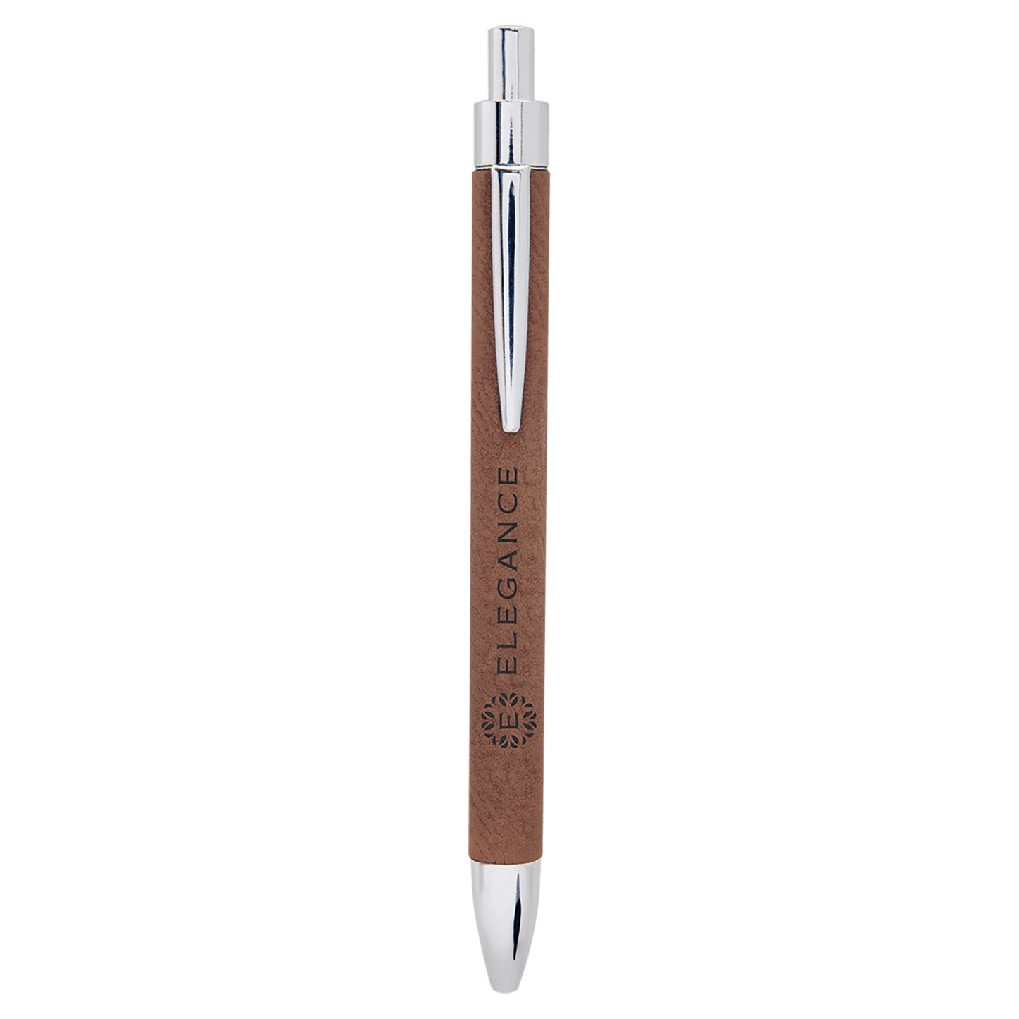 Dark Brown Laserable Leatherette Pen