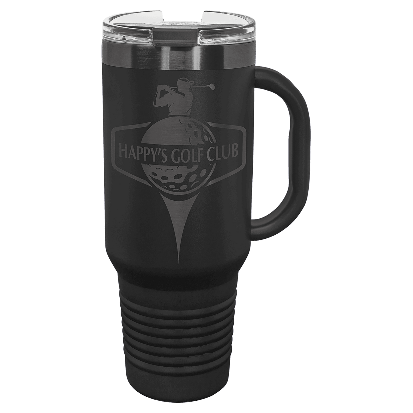 Black Ghost Black Polar Camel 40 oz. Travel Mug with Handle & Straw
