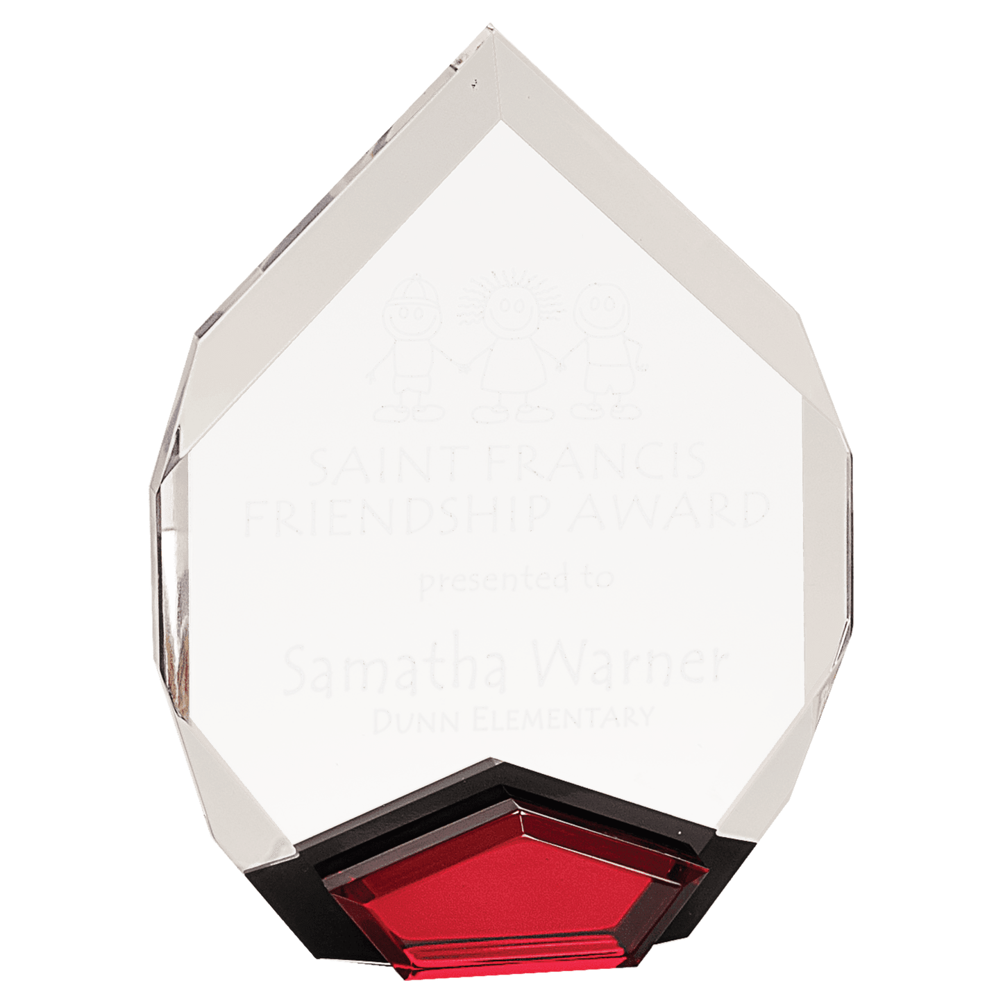 Red 6" x 8" Marquis Acrylic