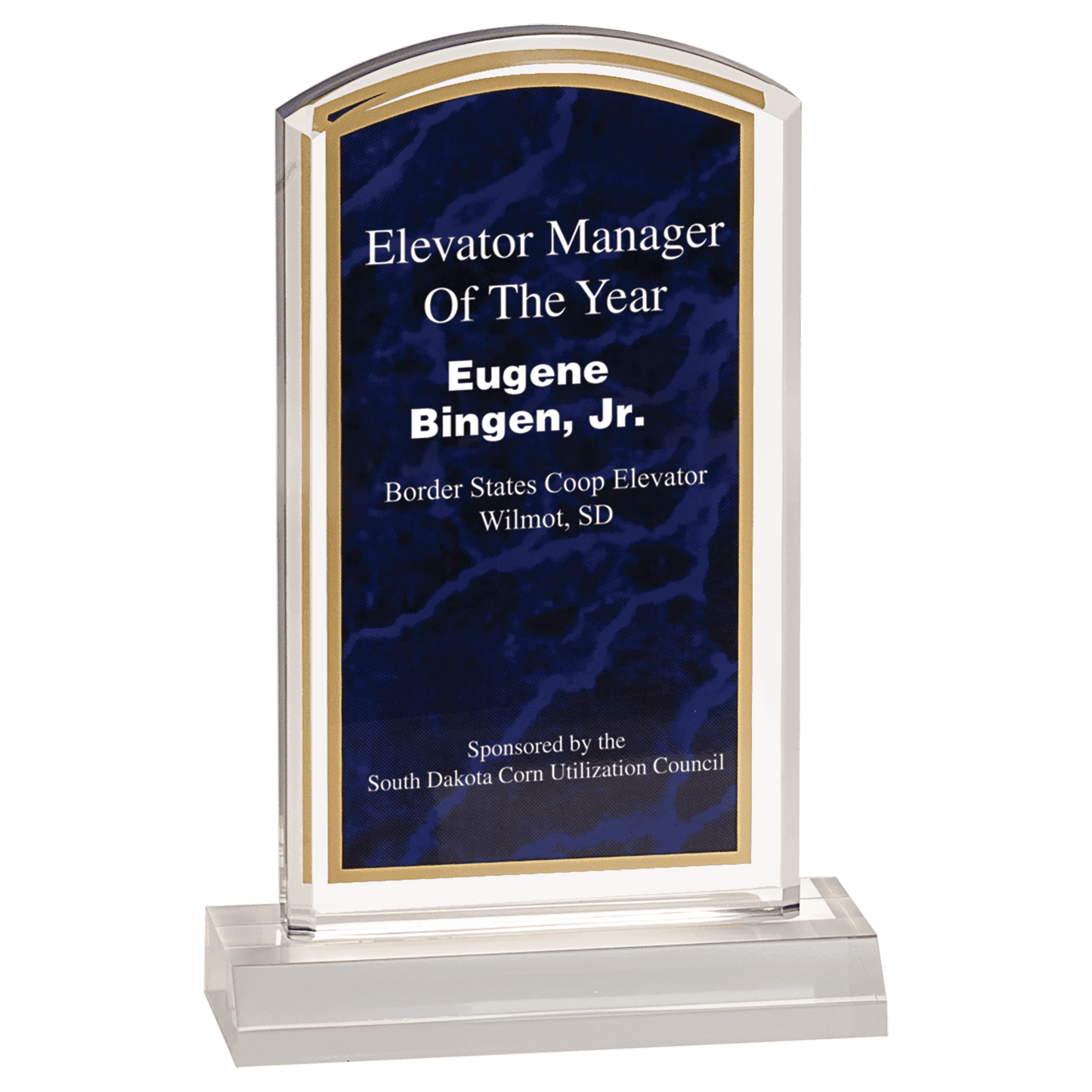 Purple 4" x 7" Marbleized Acrylic with 5" Base