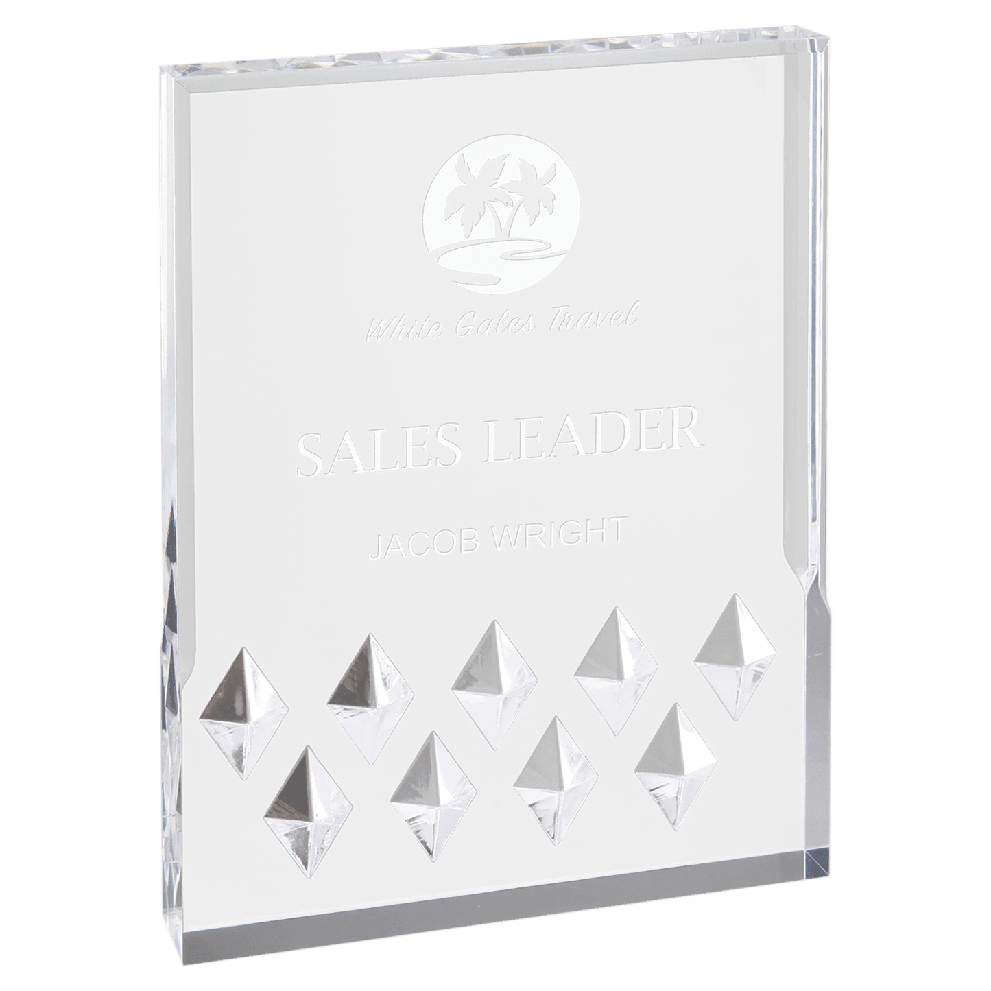 Silver 4" x 6" Diamond Mirage Acrylic