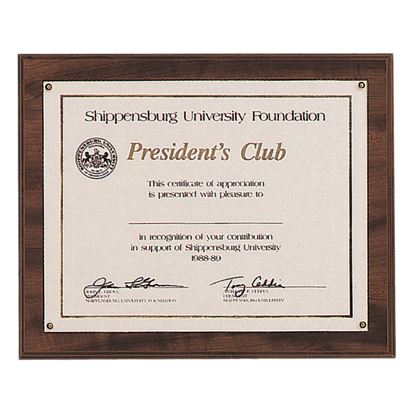10 1/2" x 13" Holds 8 1/2" x 11" American Walnut Finish Photo/Certificate Holder