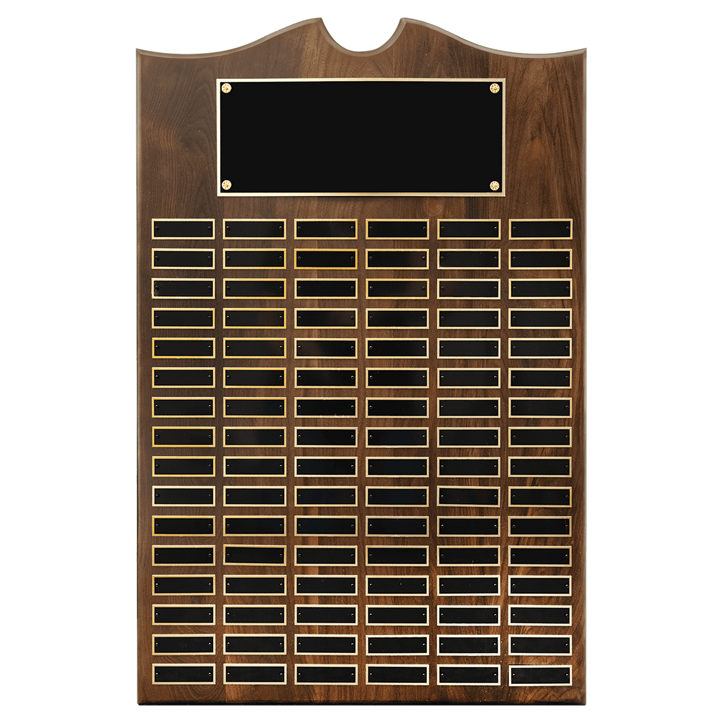 20" x 30" American Walnut Roster Plaque w/96 Plates
