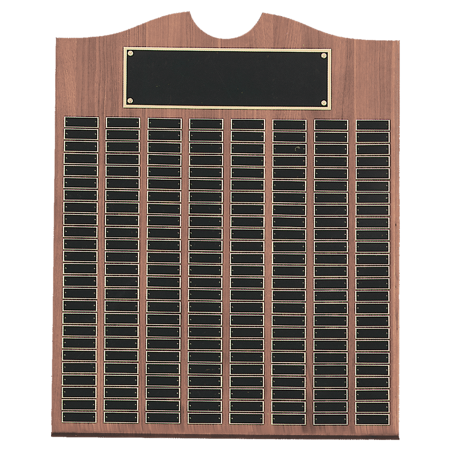 28" x 35" American Walnut Roster Plaque w/200 Plates