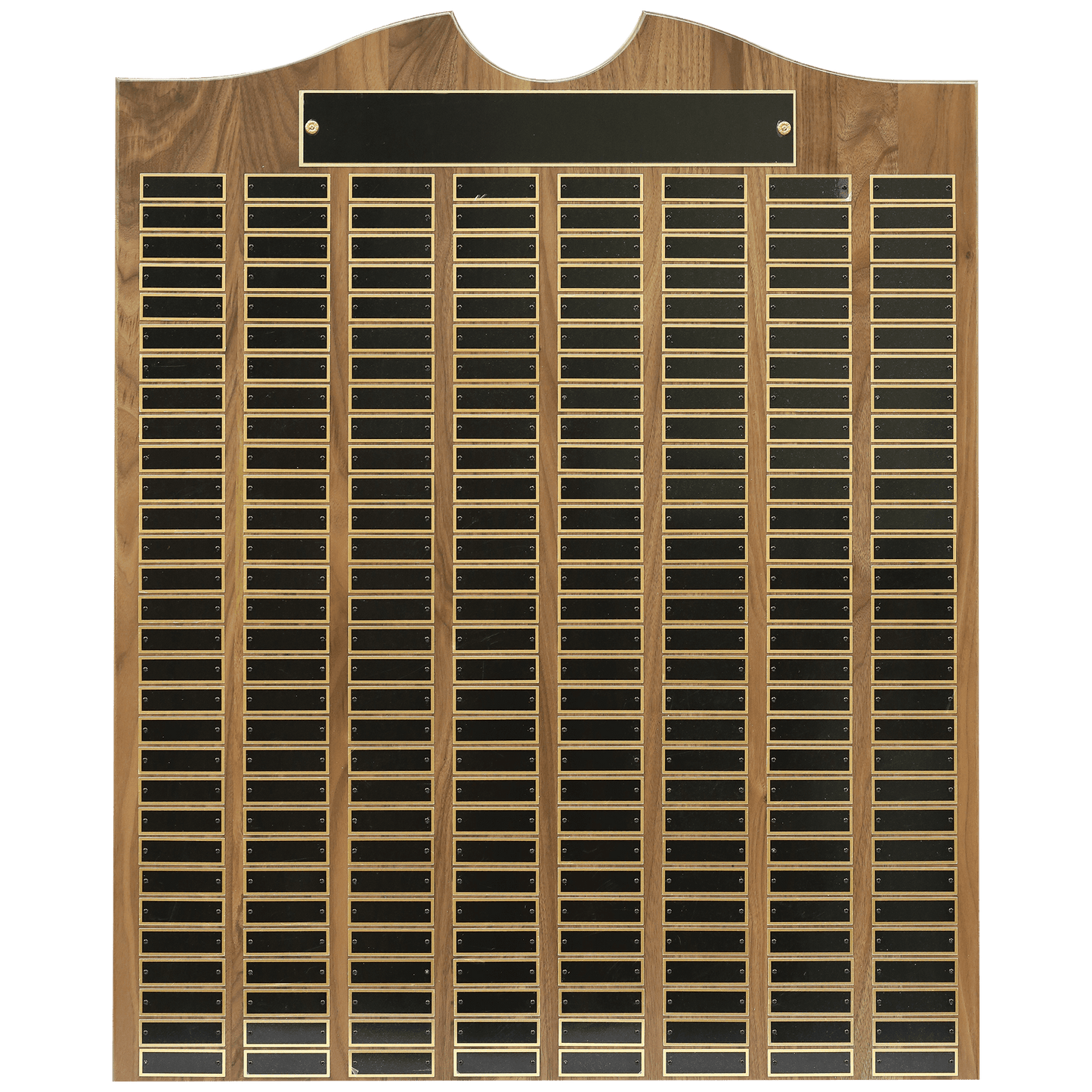 28" x 35" American Walnut Roster Plaque w/ 240 Plates