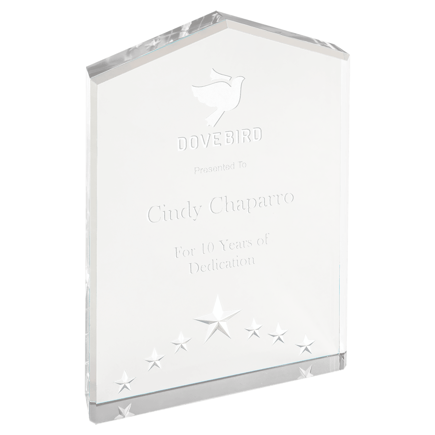 Silver 7" Star Point Acrylic