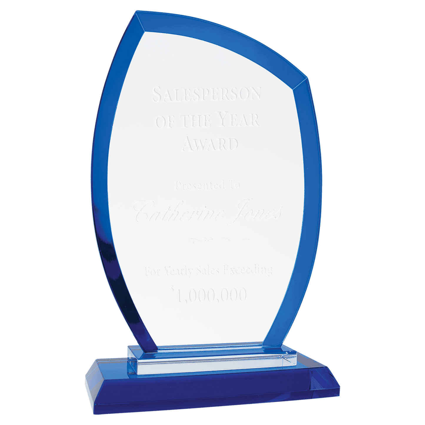 Blue 7 1/2" Peak Regal Glass