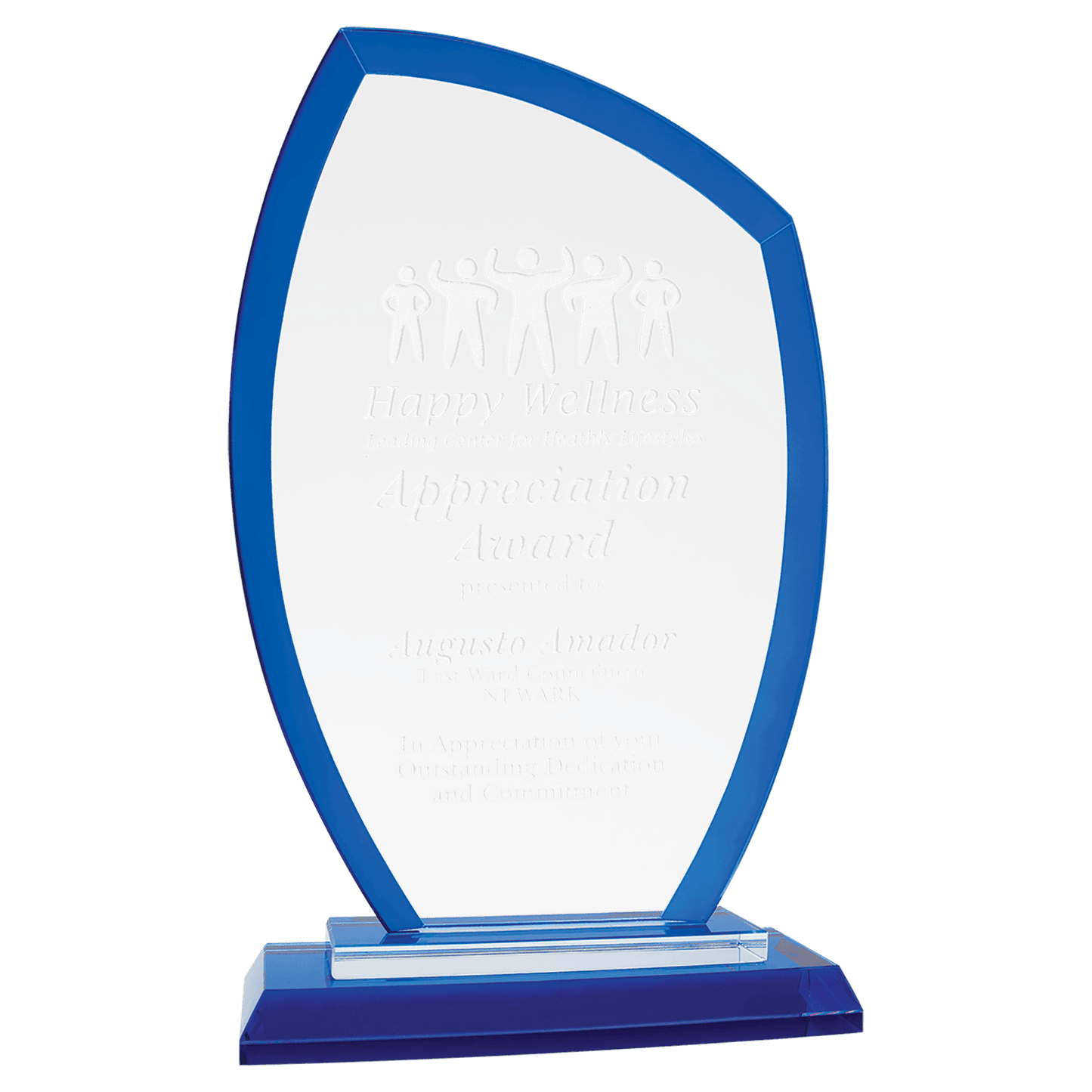 Blue 9" Peak Regal Glass