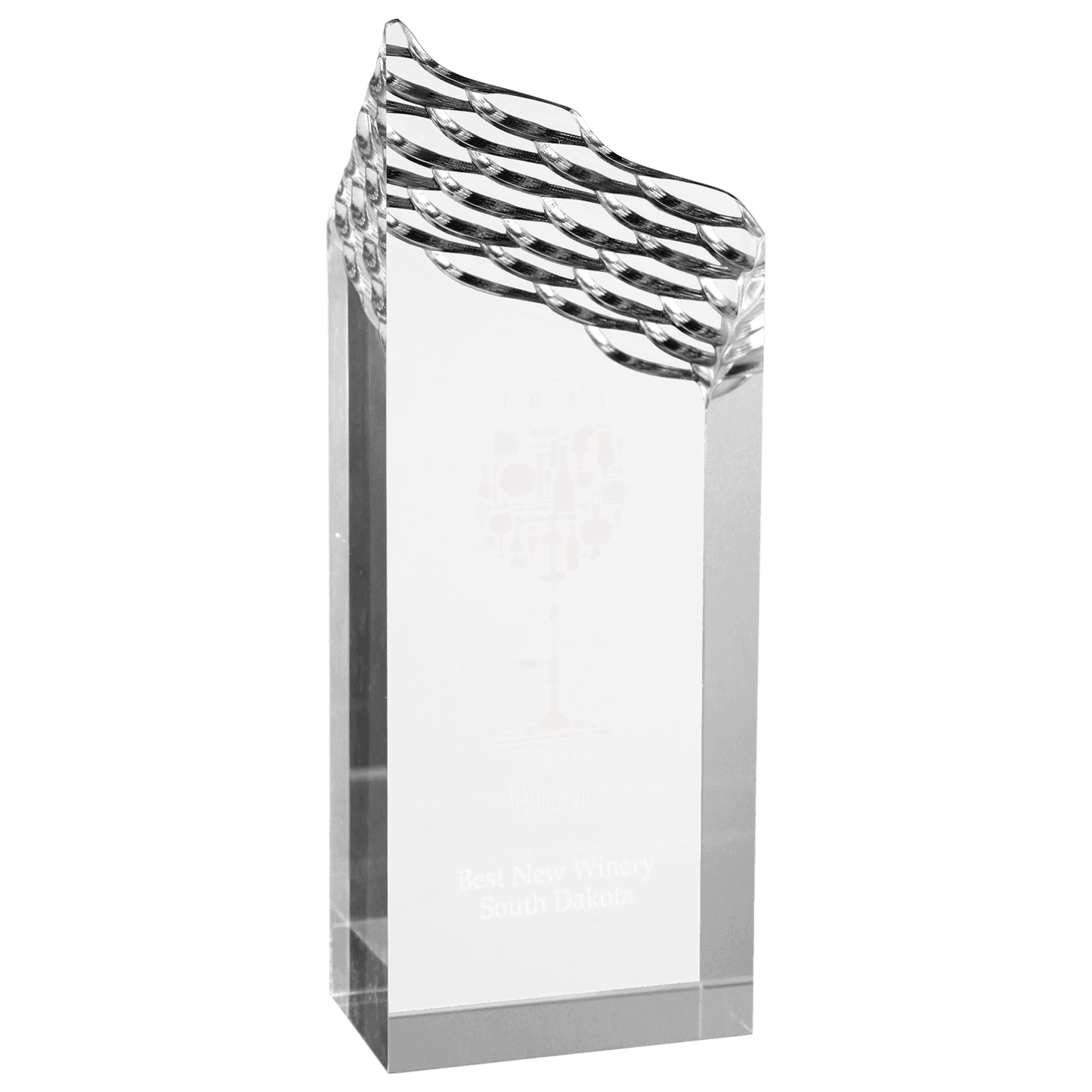 Silver 3" x 8" Riptide Acrylic