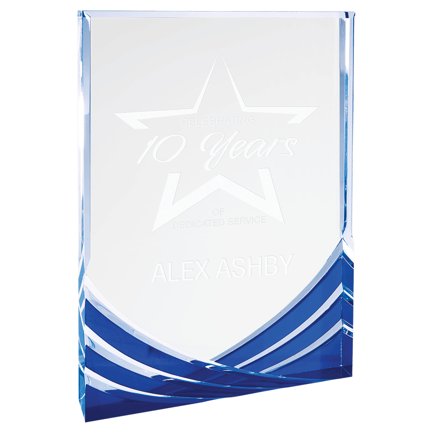 Blue 6" x 8" Rectangle Soaring Acrylic