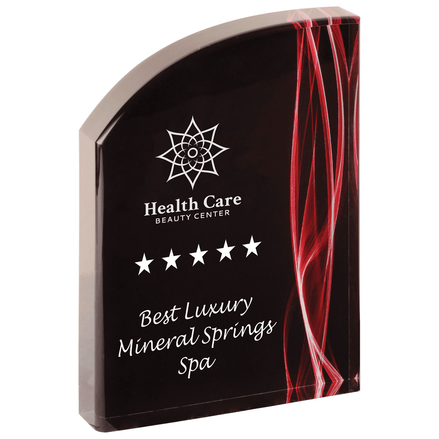 Red 7" Wave Vapor Acrylic