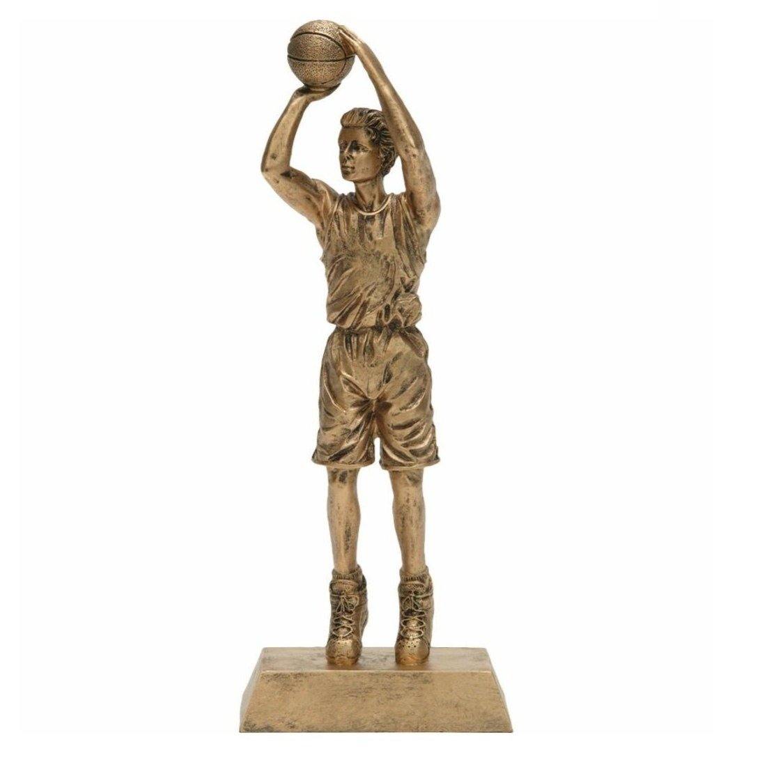 TBA420. Estatuilla Básquetbol Plata - El Número UNO