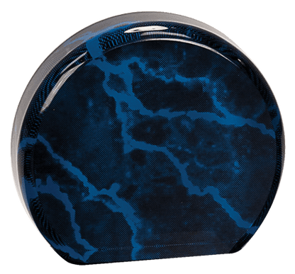 Blue 3 1/2" Marble Acrylic Circle