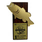 PES24730. Trofeo de Pesca Personalizado de Madera y Acrílico Dorado