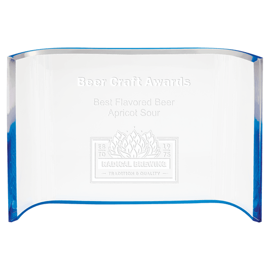 Blue 7" x 5" Acrylic Crescent