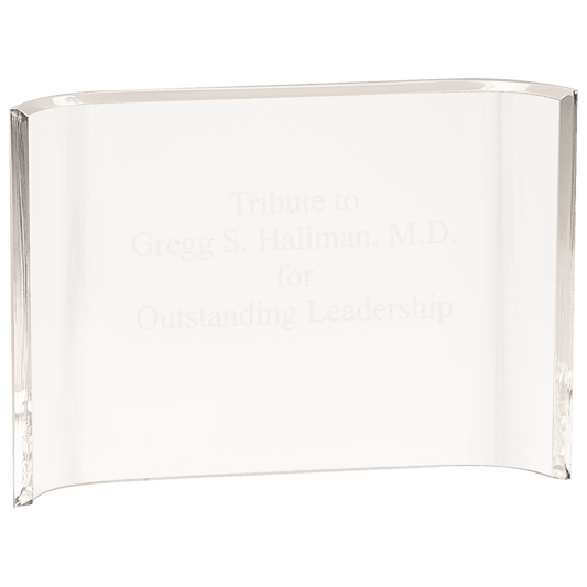 10" x 7" Clear Acrylic Crescent