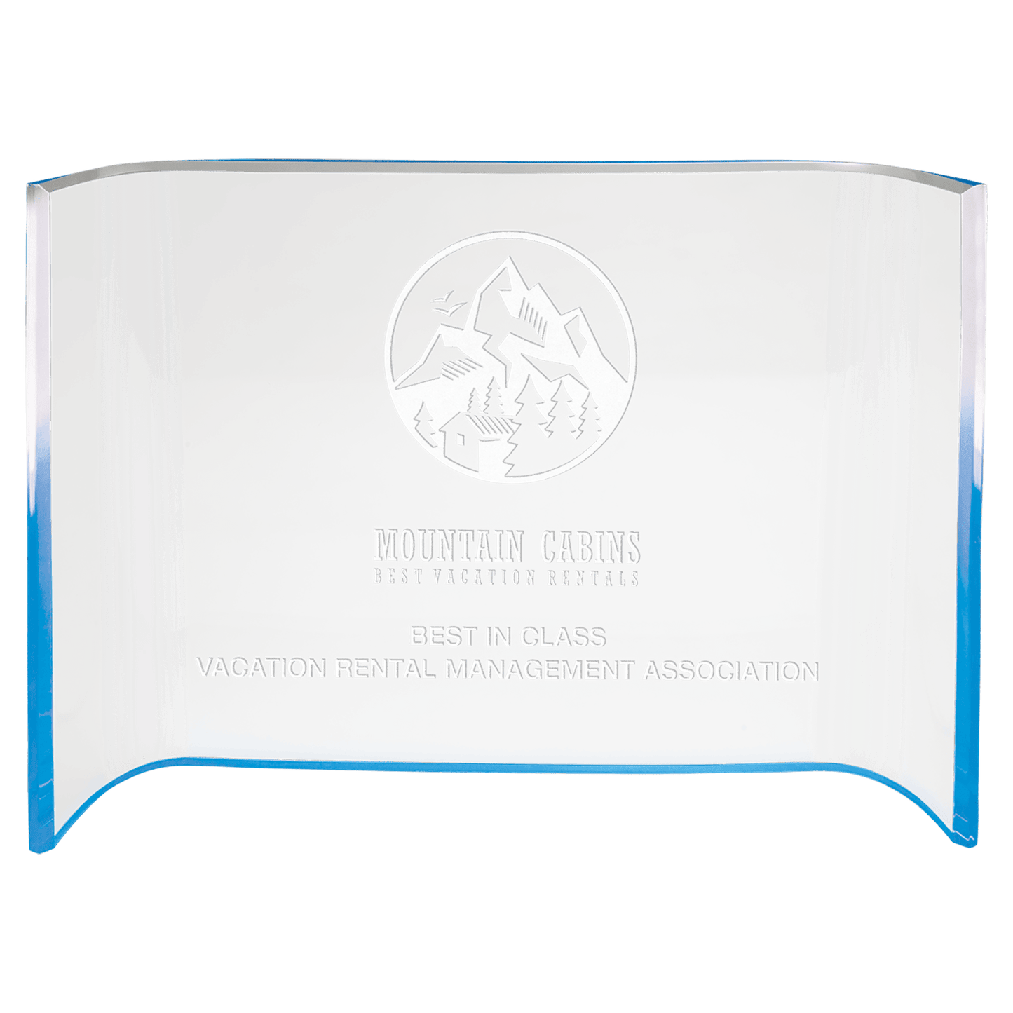 Blue 10" x 7" Acrylic Crescent