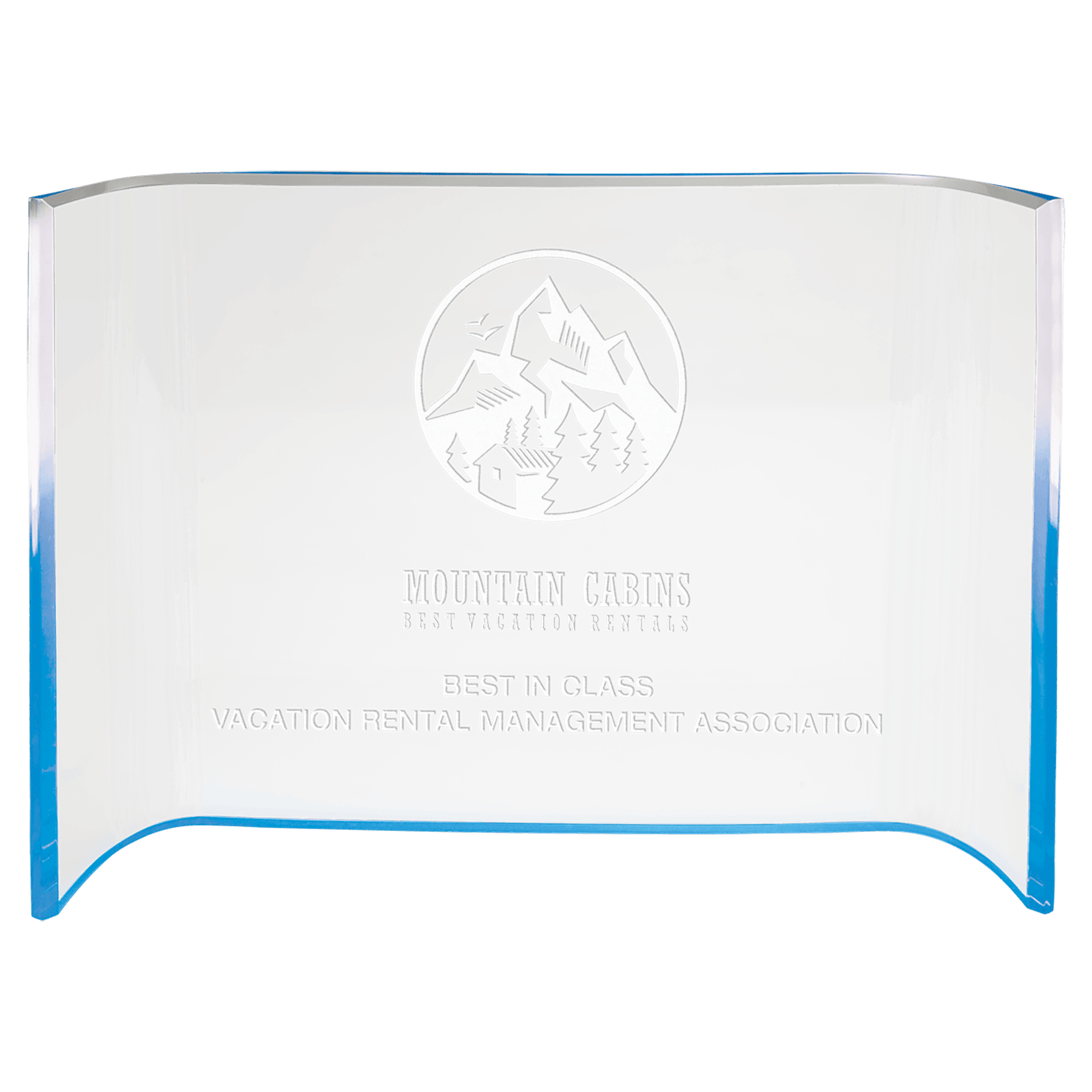 Blue 10" x 7" Acrylic Crescent