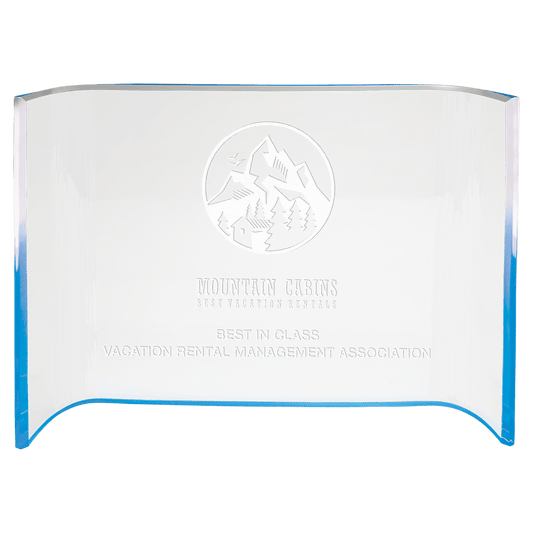 Blue 10" x 7" Acrylic Crescent