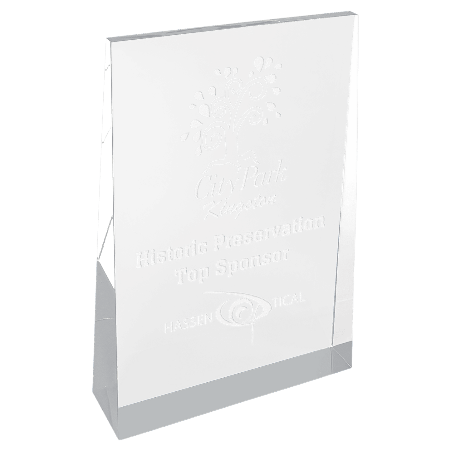 Silver 4" x 6" Acrylic Wedge