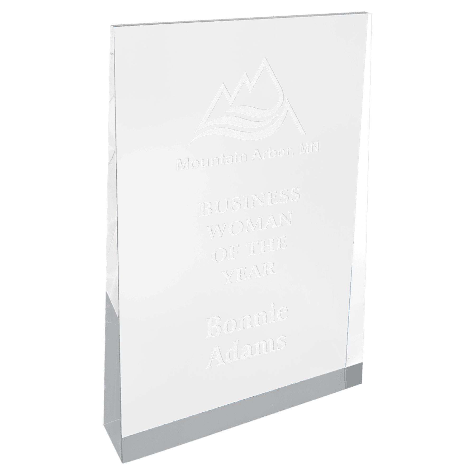 Silver 5" x 8" Acrylic Wedge