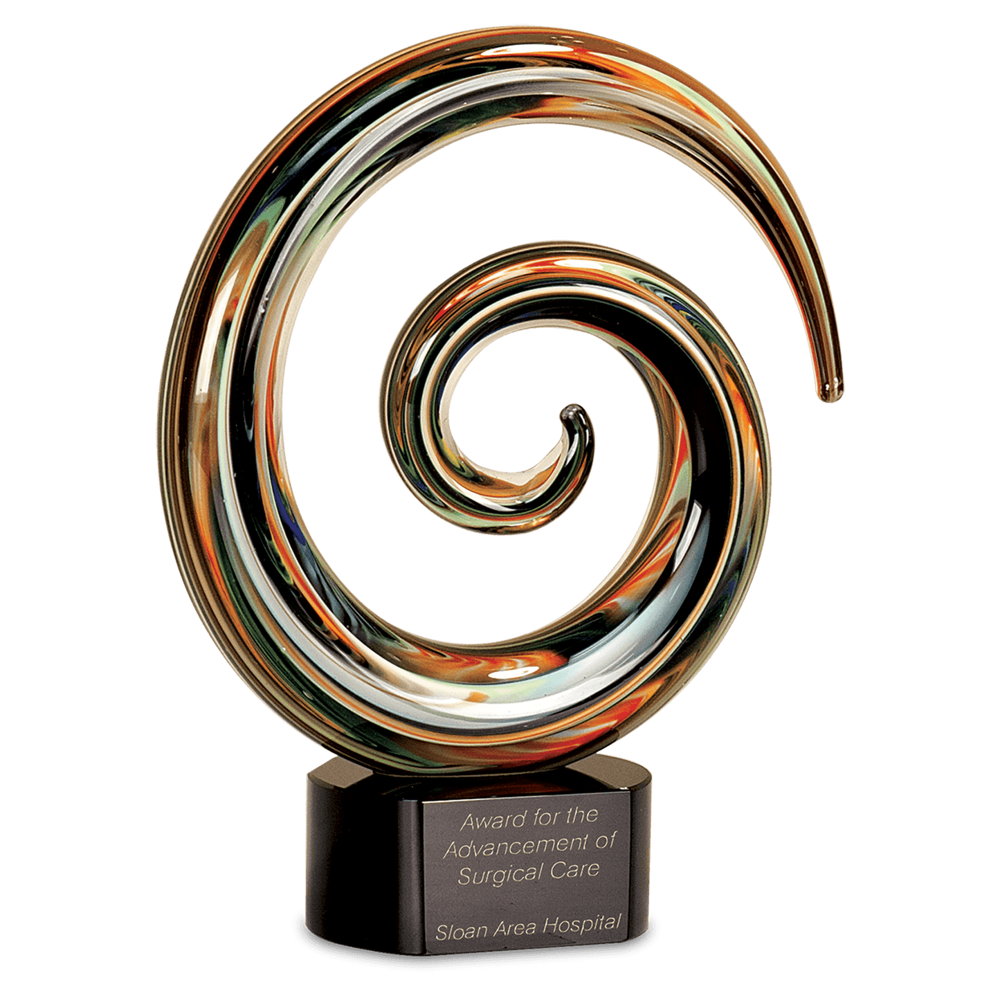 9 1/4" Swirl Art Glass