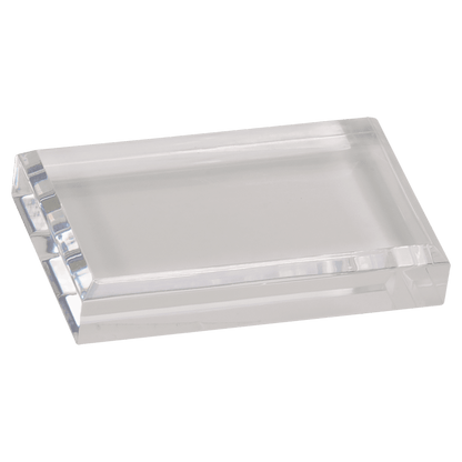 Clear 4" x 2 1/2" Acrylic Paperweight