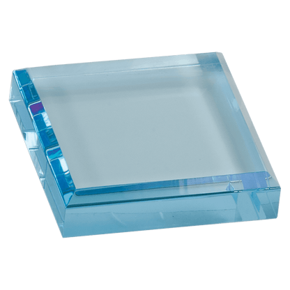 Blue 3" x 3" Acrylic Paperweight