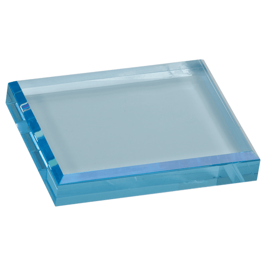 Blue 4 1/2" x 3 1/2" Acrylic Paperweight