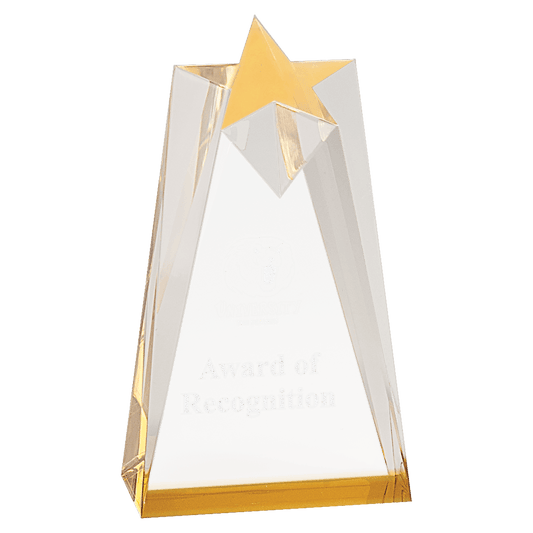 Gold 3 1/2" x 6" Sculpted Star Acrylic