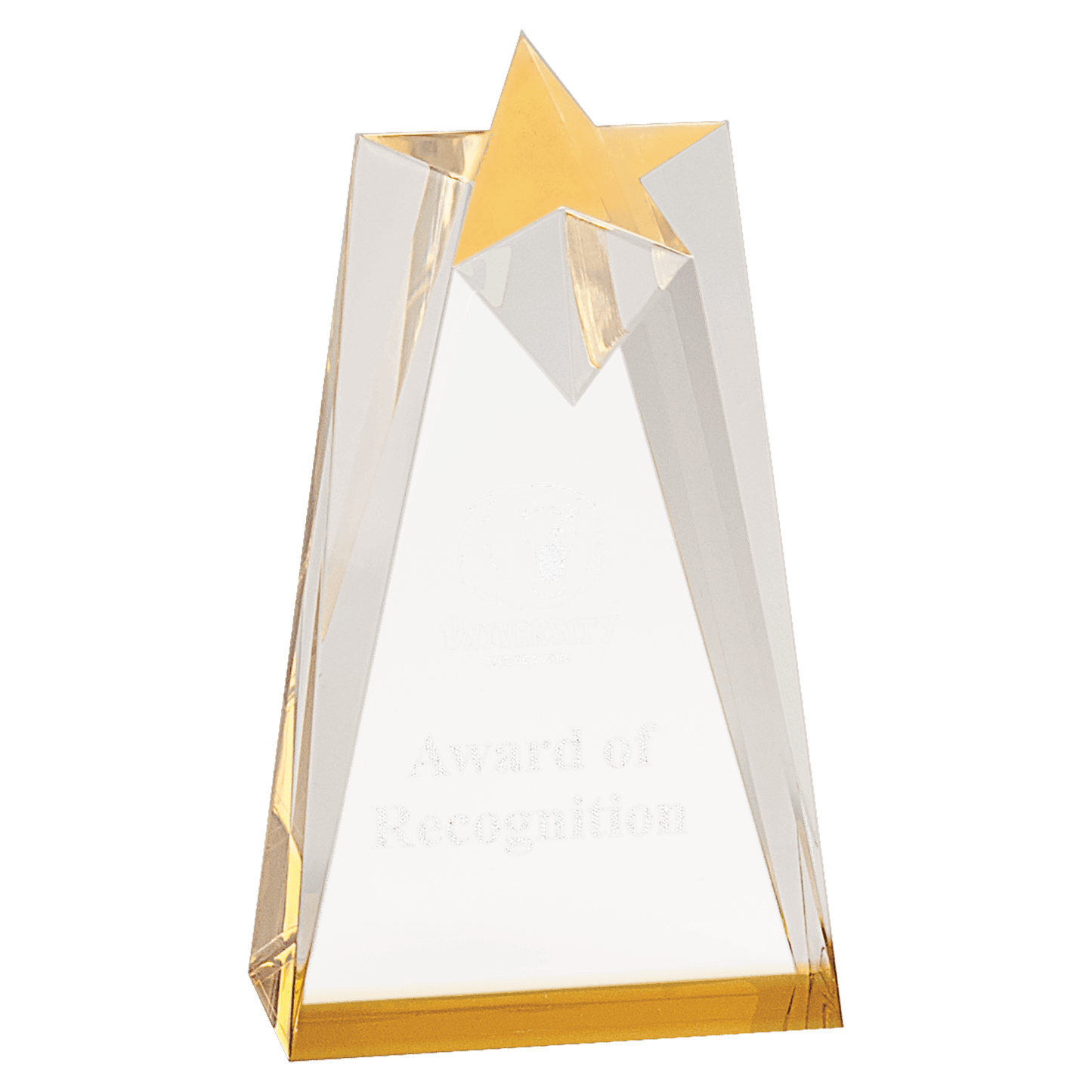 Gold 3 1/2" x 6" Sculpted Star Acrylic