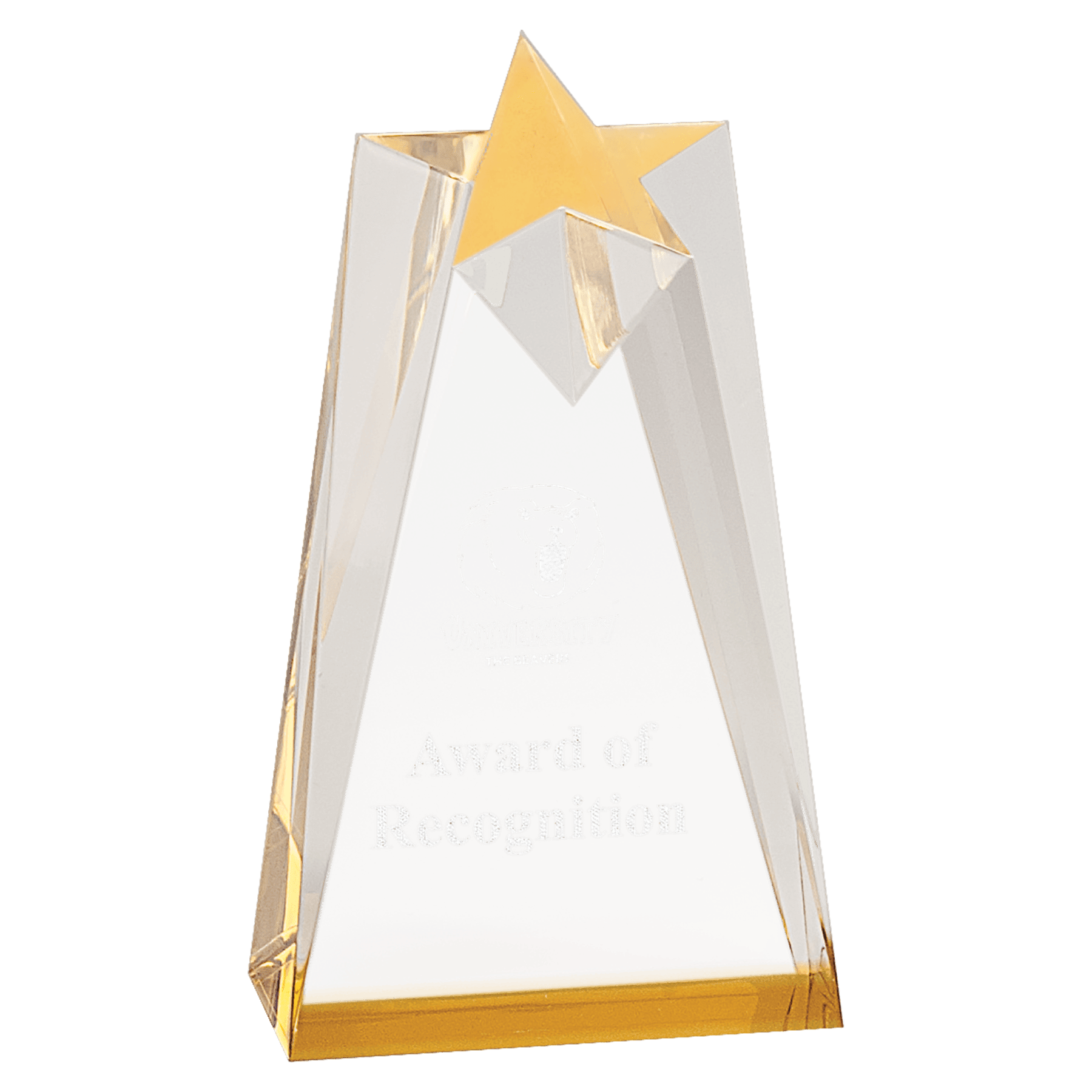 Gold 3 1/2" x 6" Sculpted Star Acrylic