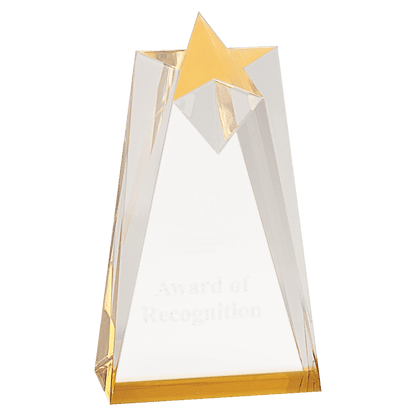 Gold 3 1/2" x 6" Sculpted Star Acrylic