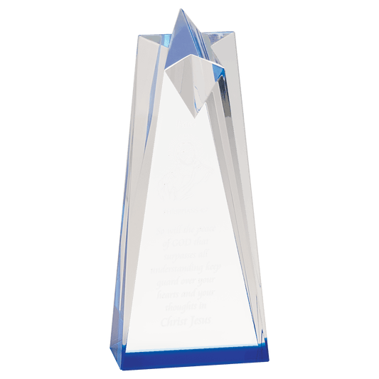 Blue 3 1/2" x 8" Sculpted Star Acrylic