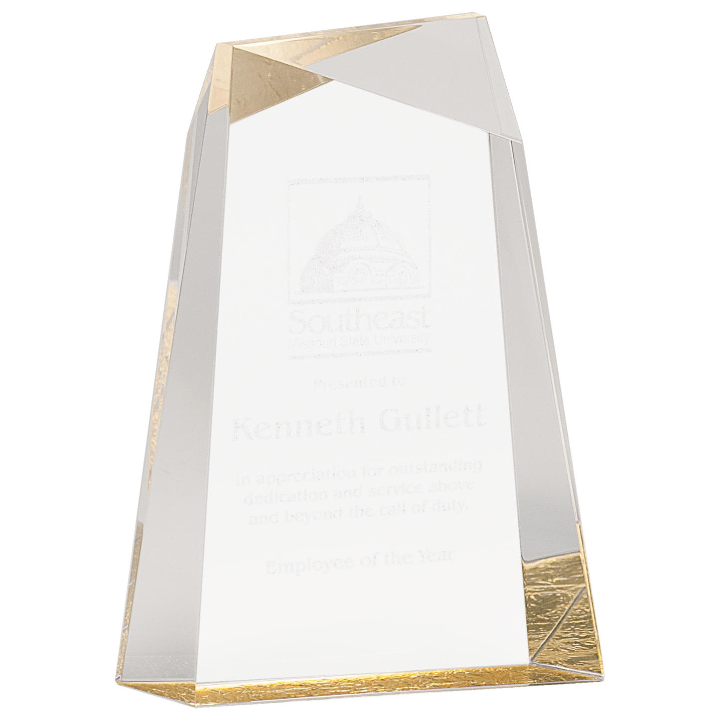 Gold 7" Facet Wedge Acrylic