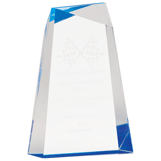 Blue 8" Facet Wedge Acrylic