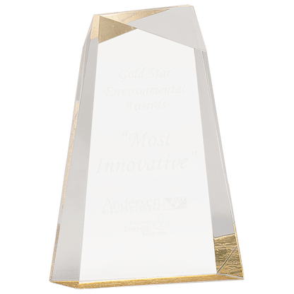 Gold 8" Facet Wedge Acrylic